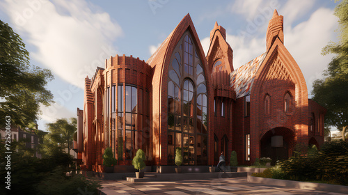 parametric potter house in London, bricks