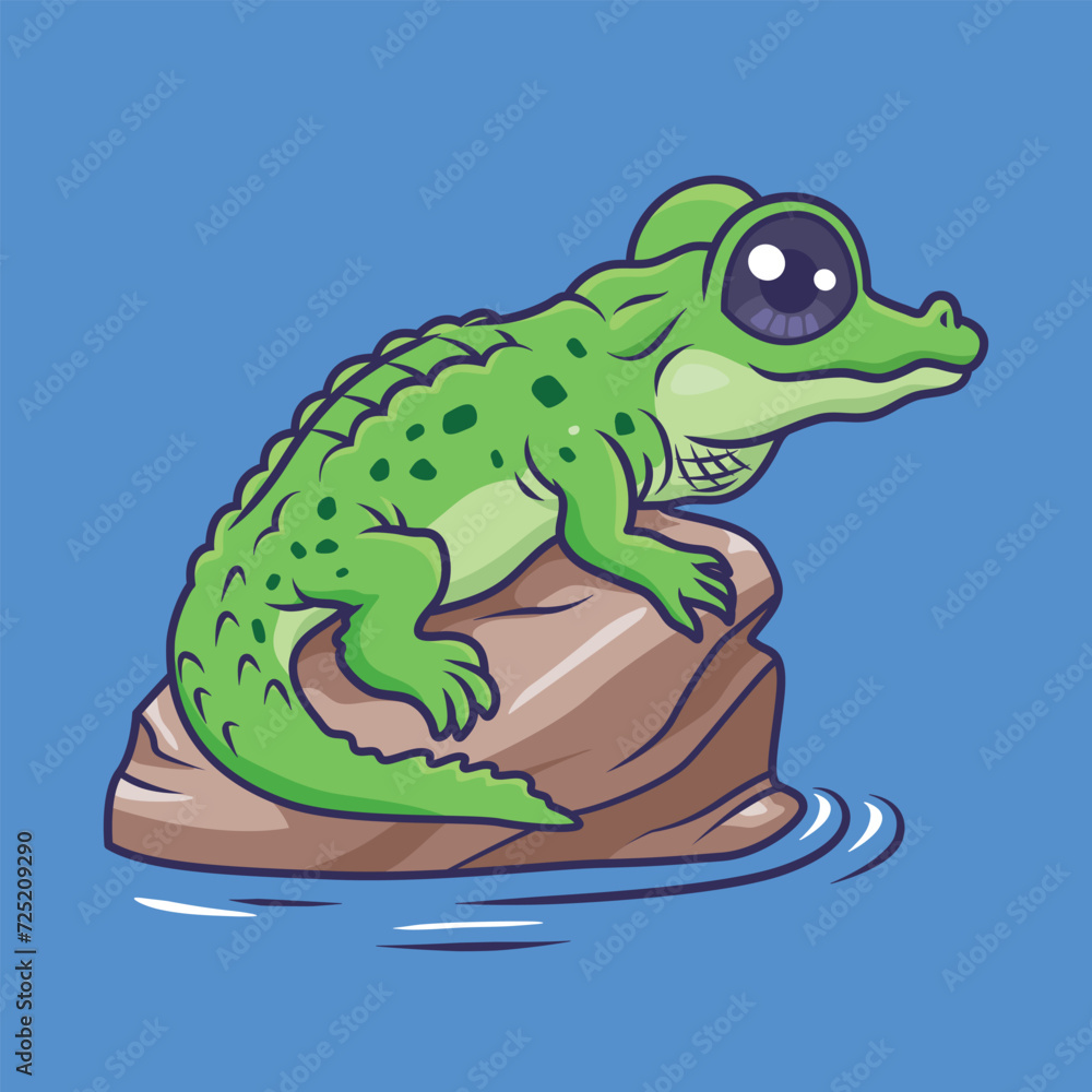Fototapeta premium Cute animal cartoon character vector Illustration.