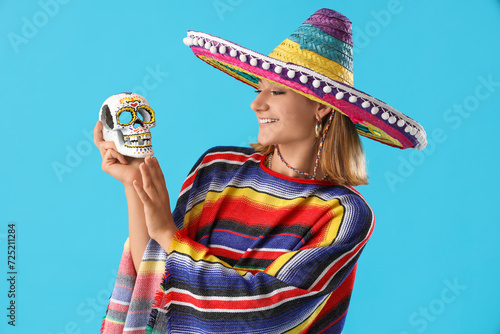 Pretty young woman in sombr...