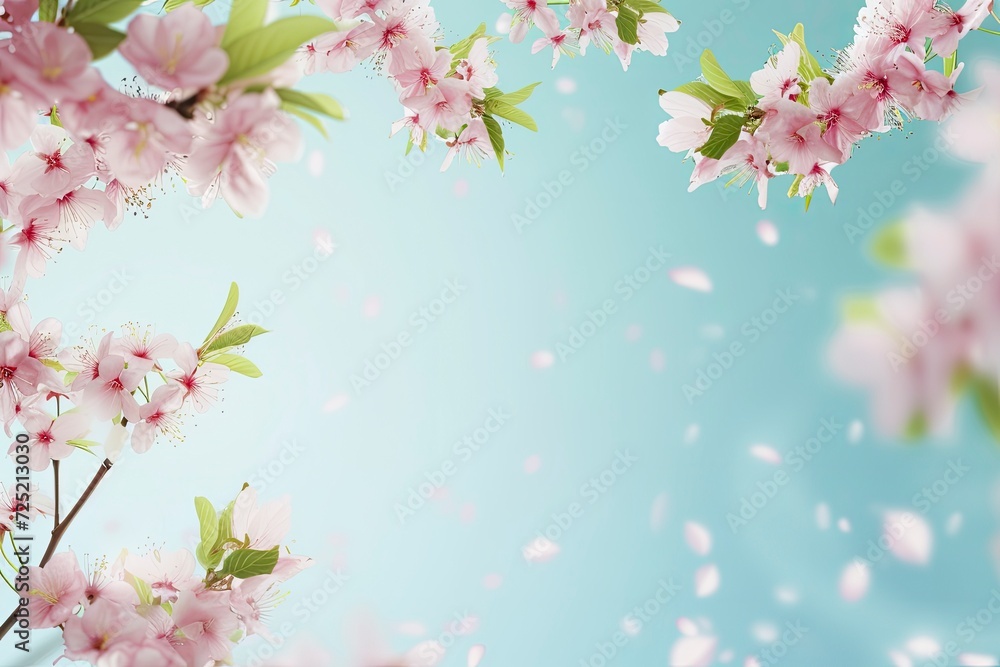 spring Poster design, realistic, HD, copy space - generative ai