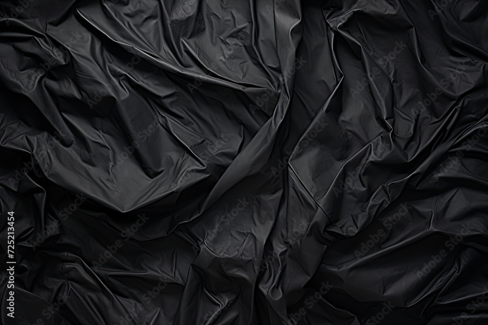 Black crumpled paper texture Black crumpled paper texture