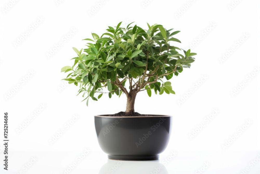 Trees in pots inside the house white background image Trees in pots inside the house white background image