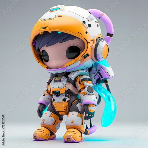 3D future robot toy characters