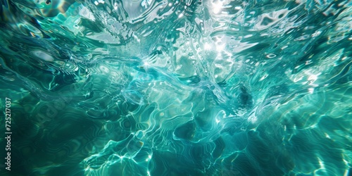 Underwater abstract, with flowing shades of turquoise and aqua © BackgroundWorld