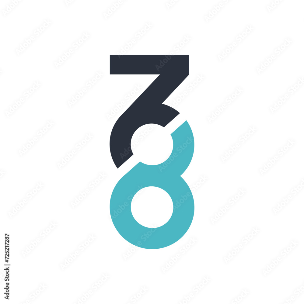 Monograms of the numbers 7 and 8 Monograms of the numbers 7 and 8