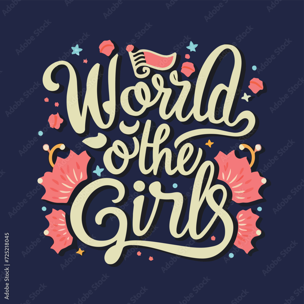 2d vector illustration t-shirt design with lettering and flag element and flowers 2d vector illustration t-shirt design with lettering and flag element and flowers