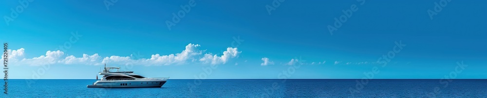 Fototapeta premium yacht on ocean blue