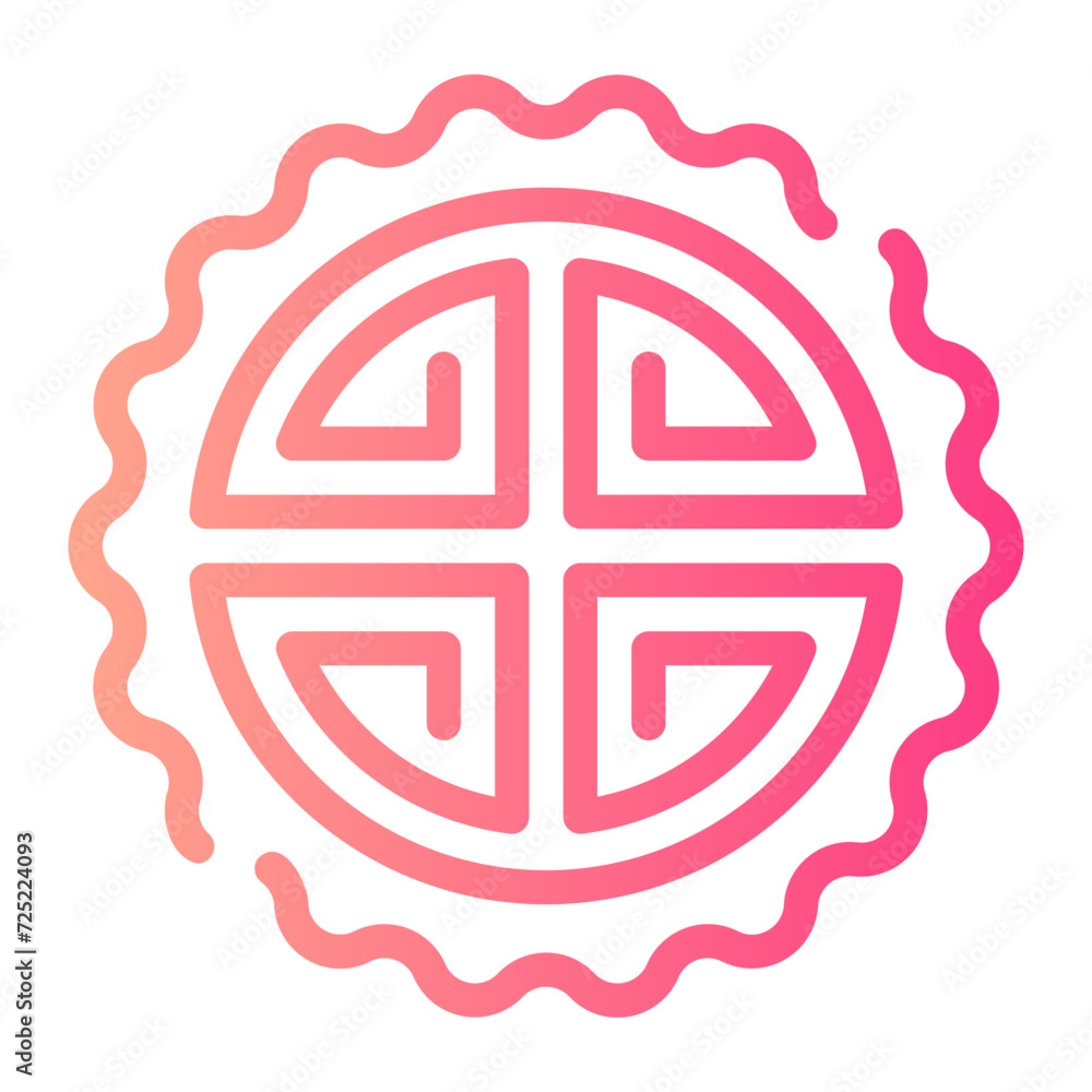 moon cake gradient icon moon cake gradient icon