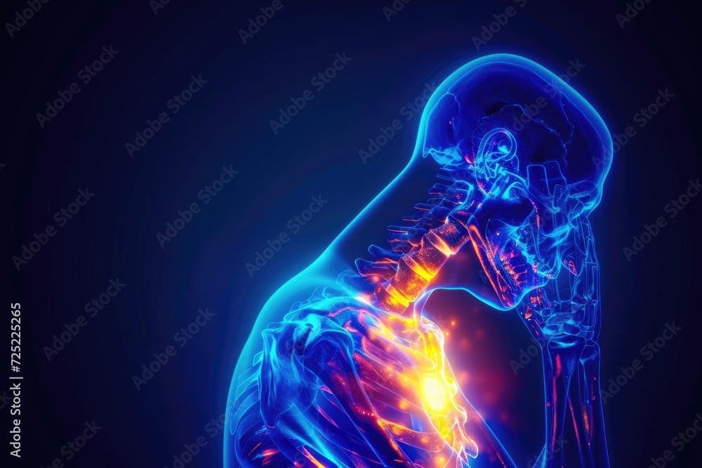 Graphical representation of the human skeleton. X-ray. Graphical representation of the human skeleton. X-ray.