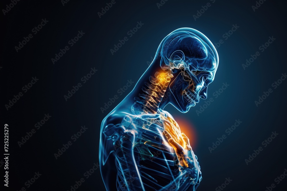 Graphical representation of the human skeleton. X-ray. Graphical representation of the human skeleton. X-ray.