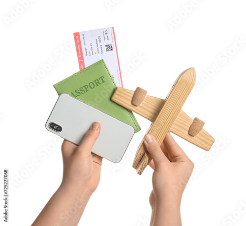 Female hands with wooden pl...