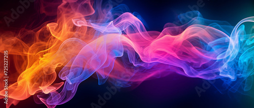 Abstract wave of colorful smoke background