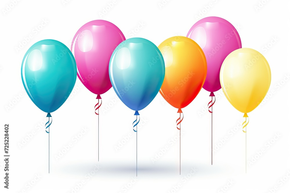 Colorful balloons isolated on white background. Party and celebration concept. cartoon effect. Colorful floating party balloons isolated on white. Party decoration elements. Colorful balloons isolated on white background. Party and celebration concept. cartoon effect. Colorful floating party balloons isolated on white. Party decoration elements.