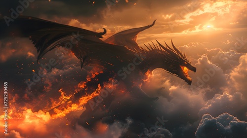 dragon in battle