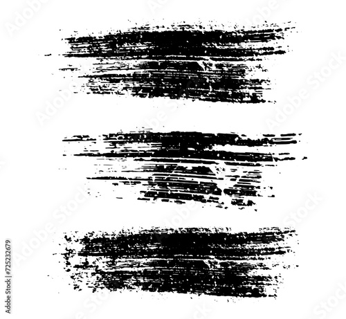 A set of strokes splash, set of watercolor brush strokes, black and white paint stroke brush on white background, brush bundle 
