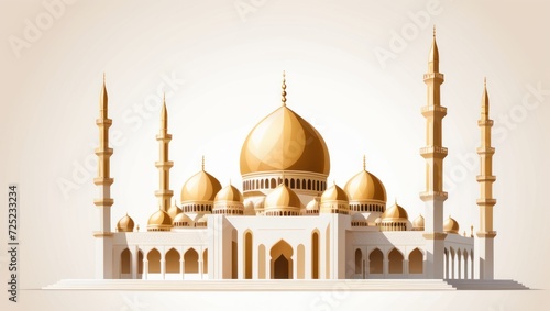 digital illustration of a mosque. Ramadan Kareem Background Illustration