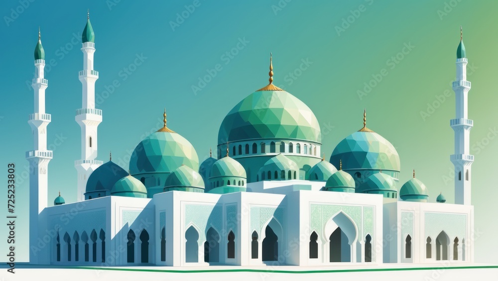 digital illustration of a mosque. Ramadan Kareem Background Illustration