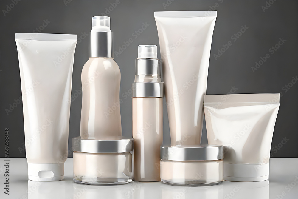 A natural cosmetic product concept, white on a background, Beauty and body care product, business concept, product display, A natural cosmetic product concept, white on a background, Beauty and body care product, business concept, product display,