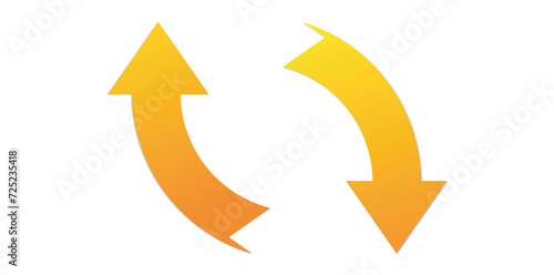 Arrows Rotating On White Background, Refresh, Reload, Recycle, Loop Rotation Sign Vector Illustration. 