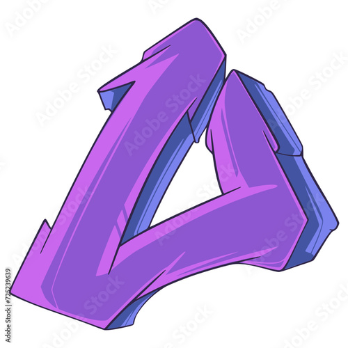 U Graffiti style lettering text design. Graffiti Font. Hiphop Font