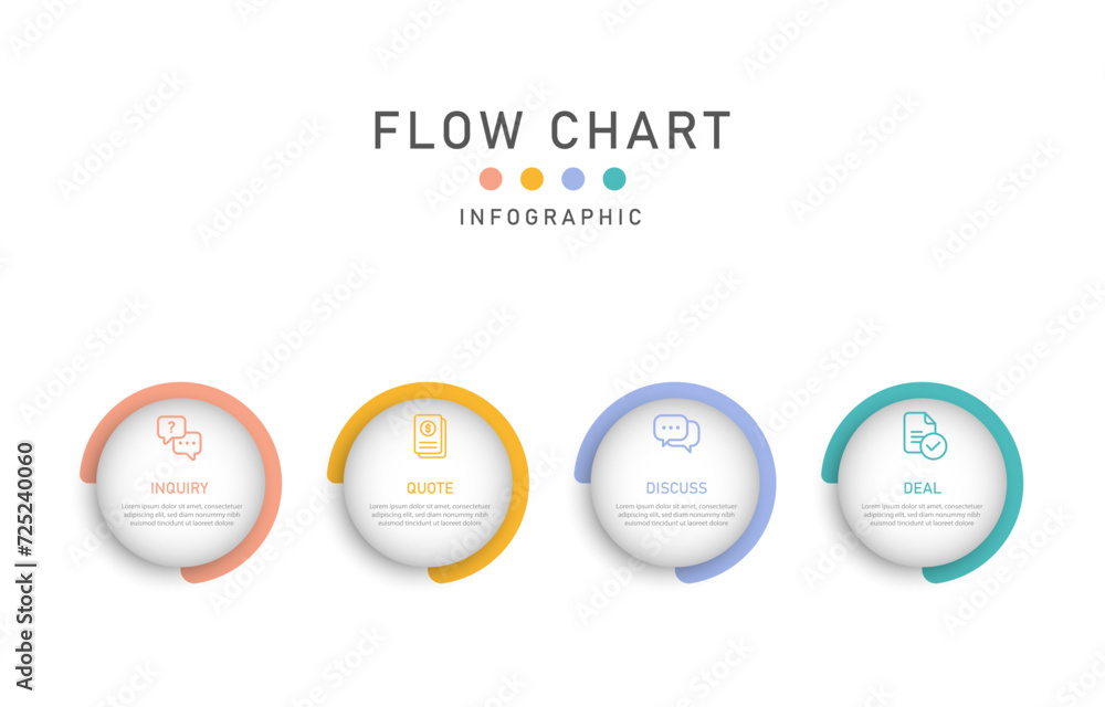 Process flow chart infographic, Can be used for process diagrams ...