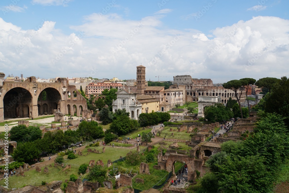 Landscape of Roman Forum - Rome, Italy