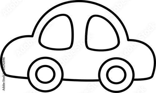 car cartoon lineart