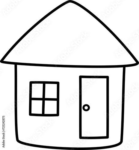 house cartoon lineart