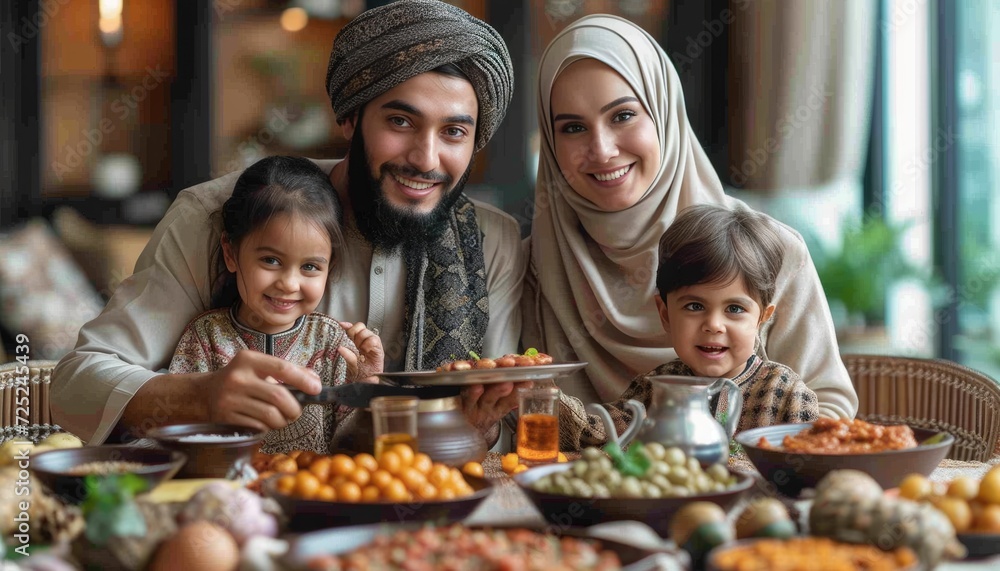 image of a family breaking their fast together image of a family breaking their fast together