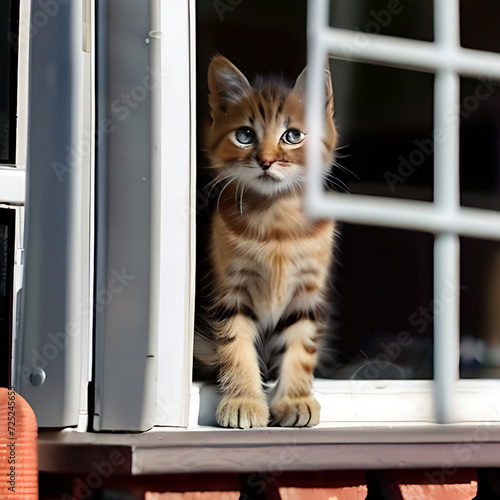 cute cat in the window 