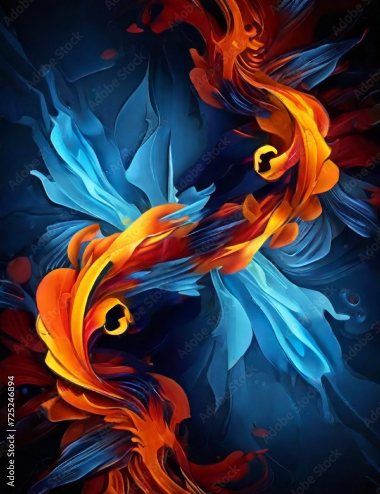 Abstract blue fire particles texture. Generative AI. Abstract blue fire particles texture. Generative AI.