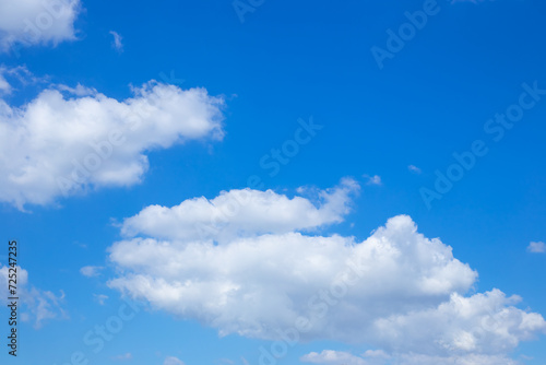 Blue sky with white clouds  background  template  sky landscape