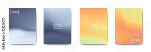set of abstract background with beautiful gradation color, colorful background for poster flyer banner backdrop.vertical banner.cool fluid background vector illustration