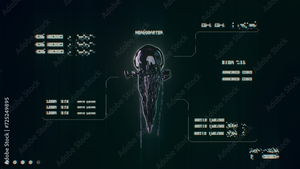 UAP Jellyfish Type Infographics of Alien UFO Analysis with Encrypted ...