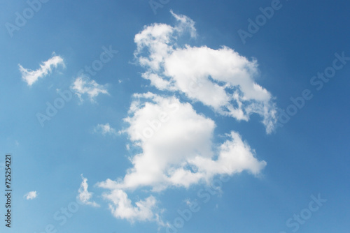 Blank sky surface with small clouds