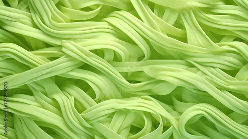 Pasta background, spaghetti abstract geometric pattern. Light green poster. generative ai photo
