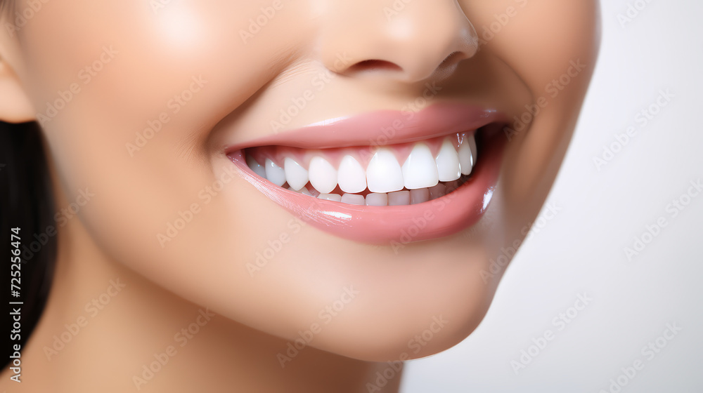 Woman smiling with healthy white teeth , an Oral day , Dentist day,Mouth and oral care Woman smiling with healthy white teeth , an Oral day , Dentist day,Mouth and oral care