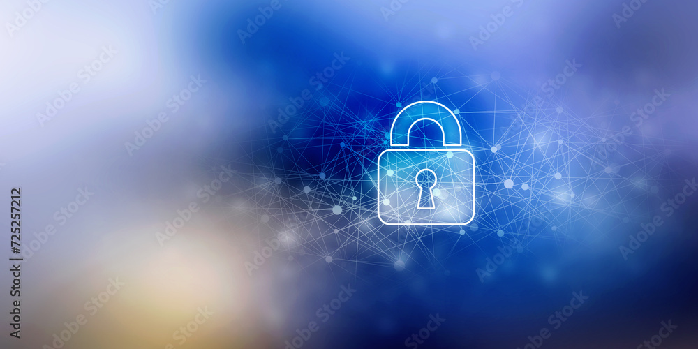 2d illustration Safety concept: Closed Padlock on digital background 2d illustration Safety concept: Closed Padlock on digital background