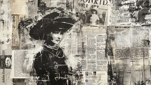 Retro newspaper collage.