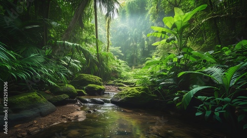 With lush trees all around  tropical forests