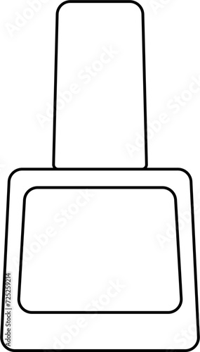 Nail Polish Outline Vector Illustration