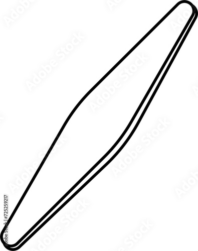 Nail File Outline Vector Illustration
