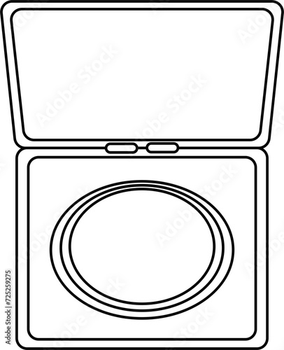 Bronzer Outline Vector Illustration