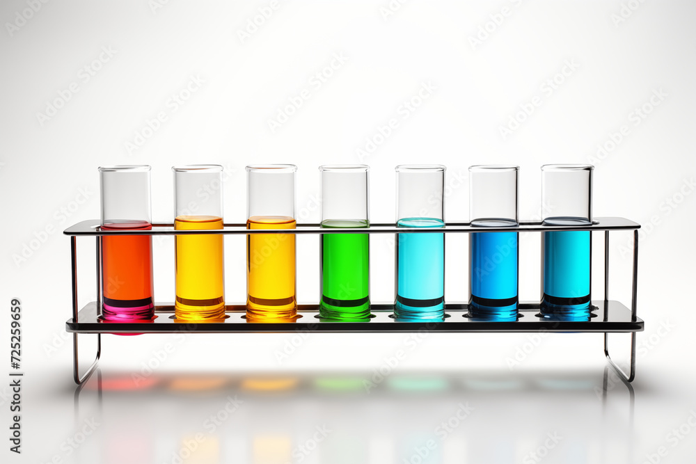 Vibrant Test Tubes in Science Laboratory Vibrant Test Tubes in Science Laboratory