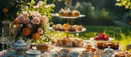 What actions would you take at a high tea party if invited? photo