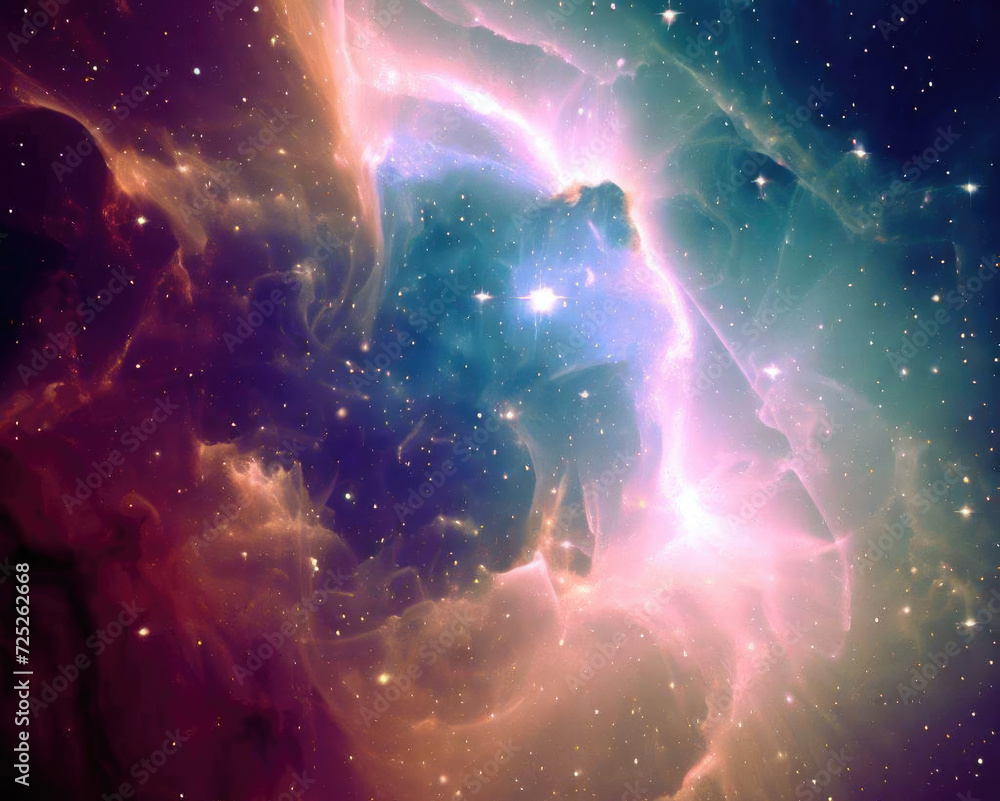 The particular Nebula. Digitally generated image