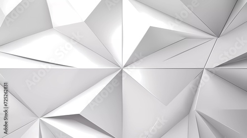 White and silver background, Geometric pattern. generative ai