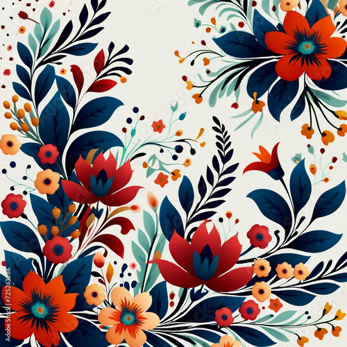 full frame flower pattern illustration