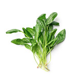 Fresh spinach on white