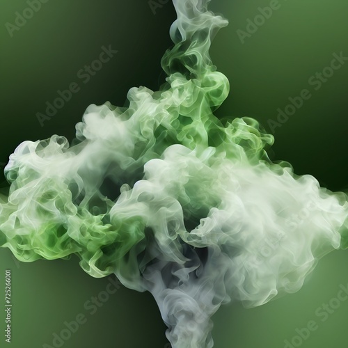 Seamless Green Smoke Pattern Abstract